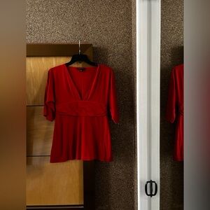 Banana Republic Y2K Women's V-Neck 3/4 Sleeve Empire Waist Top, Small